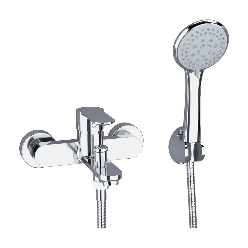 Grifo de bañera ducha redondo monomando cromado Viar de Valaz Valaz