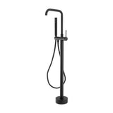 Robinet de baignoire indépendant rond avec bec en C noir mat Serpis de Valaz