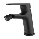 Grifo de bidé curvo monomando negro mate Pisuerga de Valaz