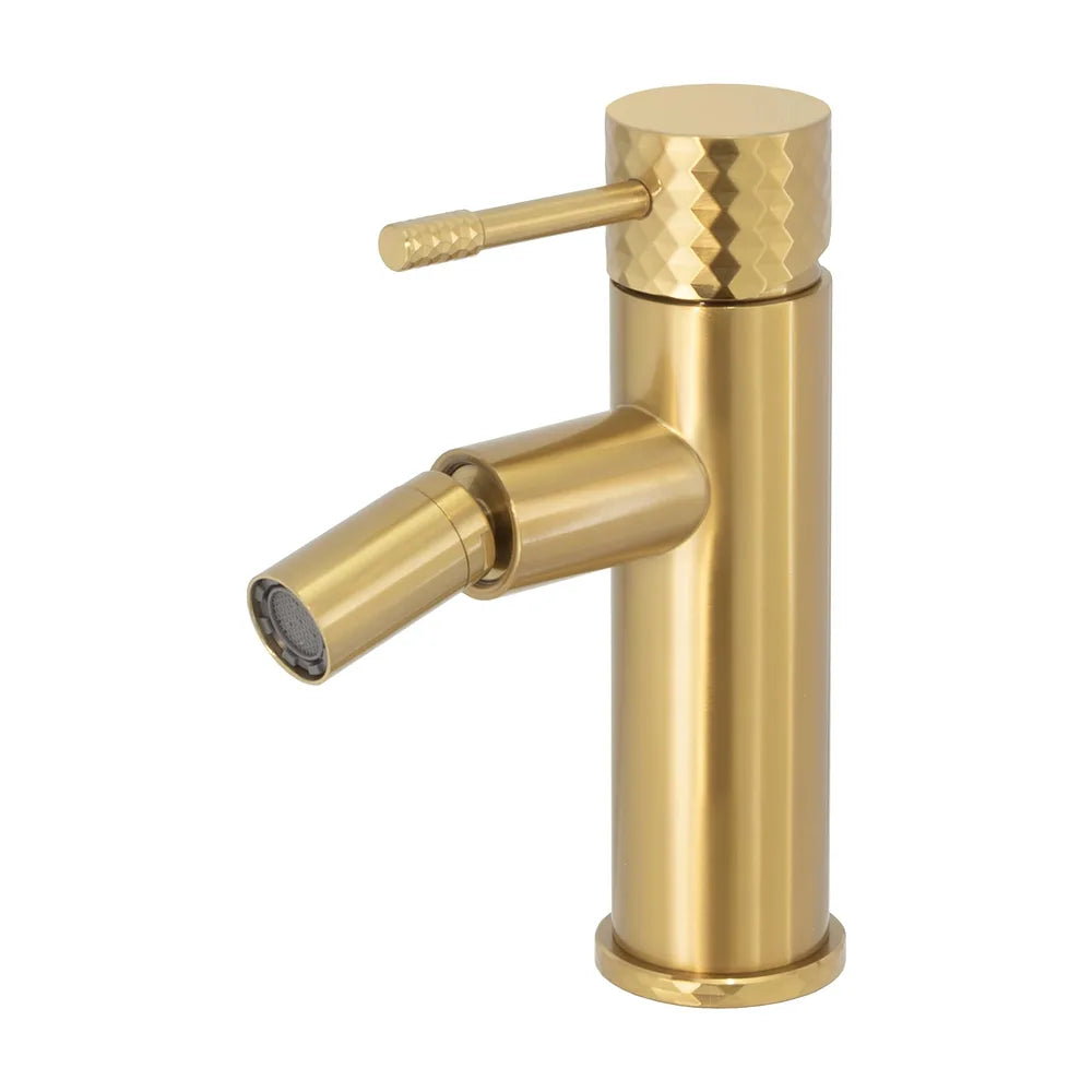 Grifo de bidé monomando acabado dorado cepillado maneta luxury Birim de Valaz Valaz