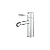 Grifo de bidé redondo con llave monomando en acero inoxidable satinado Ason de Valaz
