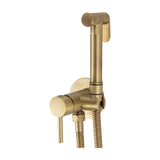 Torneira de bidé embutida redonda dourada envelhecida 2 vias G1/2 latão cerâmico 120 cm Guadiana da Valaz