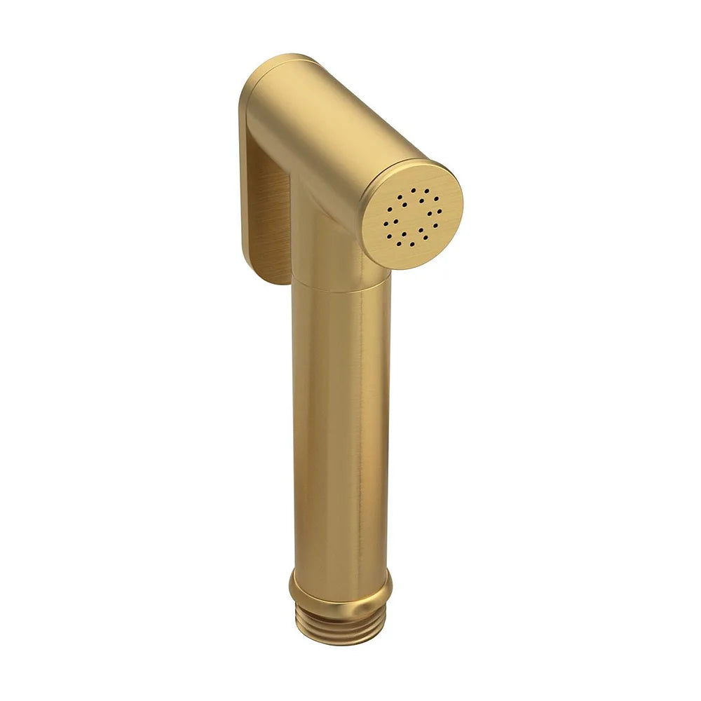 Detalle de acabado y materiales de Grifo de bidet empotrado redondo dorado cepillado con maneta luxury Ofin Valaz