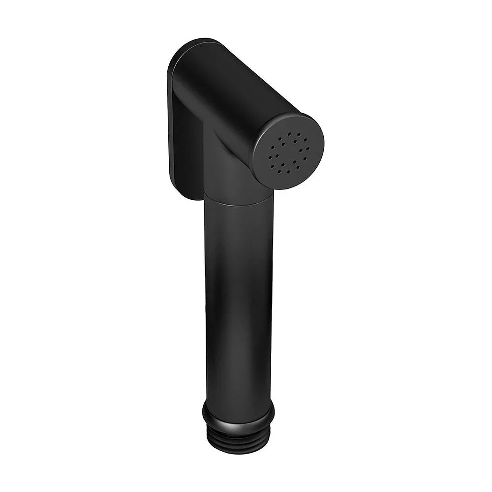 Detalle de acabado y materiales de Grifo de bidet empotrado redondo negro mate con maneta luxury Ofin de Valaz