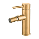 Bidet faucet single handle round matte gold with PVD protection Jabalón by Valaz