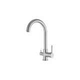 3 Way Kitchen Faucet, Osmosis Outlet, Swivel Spout, Brass Satin Finish Amazonas by Valaz