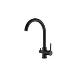 3-way kitchen tap with filtered water outlet and swivel spout in matte black Amazonas by Valaz