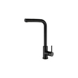Matte black brass pull out kitchen faucet, round, single lever, Amur by Valaz