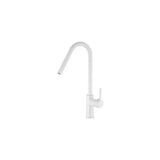 Single handle kitchen faucet with 2 supply hoses in white finish Misuri by Valaz