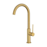 Kitchen faucet single handle matte gold 360 swivel spout Flumen by Valaz