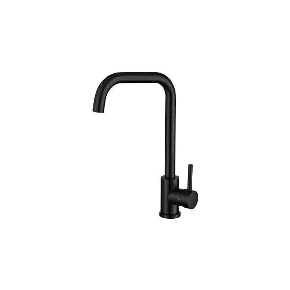 Grifo de cocina monomando giratorio con caño en forma de C en negro mate Zancara de Valaz Valaz