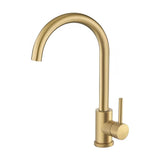 Round single handle rotating matte gold PVD protection kitchen faucet Misisipi by Valaz