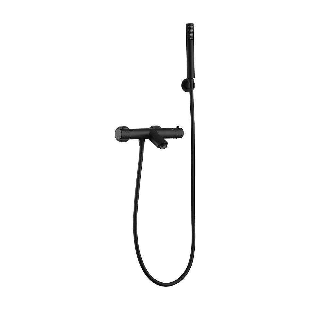 Grifo de ducha/bañera termostático negro mate maneta luxury Birim de Valaz Valaz