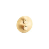 Thermostatic faucet round recessed 2 way with satin gold finish Valaz