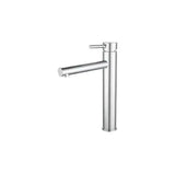 Grifo de lavabo alto monomando con caño recto en latón cromado Palancia de Valaz
