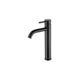 Tall single-lever basin tap in matte black brass Jabalón by Valaz