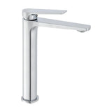 Tall basin faucet for pica or countertop sinks chrome ergonomic single lever Valdivia by Valaz