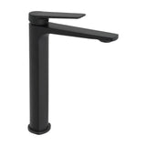 Tall spout single handle matte black basin faucet Valdivia by Valaz