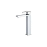 high arc bathroom sink faucet chrome plated brass Guadalete by Valaz
