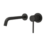 Sink faucet recessed round single-handle matte black with 21 cm spout Cenia by Valaz
