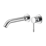 Recessed round single-handle chrome finish luxury lever washbasin faucet with 21 cm spout Ofin by Valaz