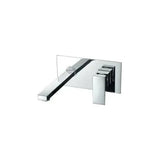 Grifo de lavabo empotrado monomando cuadrado en latón cromado Tajo de Valaz