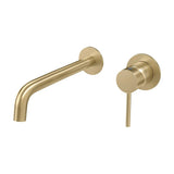 Grifo de lavabo empotrado monomando con caño de 26 cm en oro mate Deva de Valaz