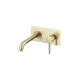 Brushed Gold Brass Built In Single Lever Bathroom Sink Faucet Jucar by Valaz