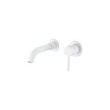 15 cm Round Concealed Bathroom Faucet White Brass Guadiana by Valaz