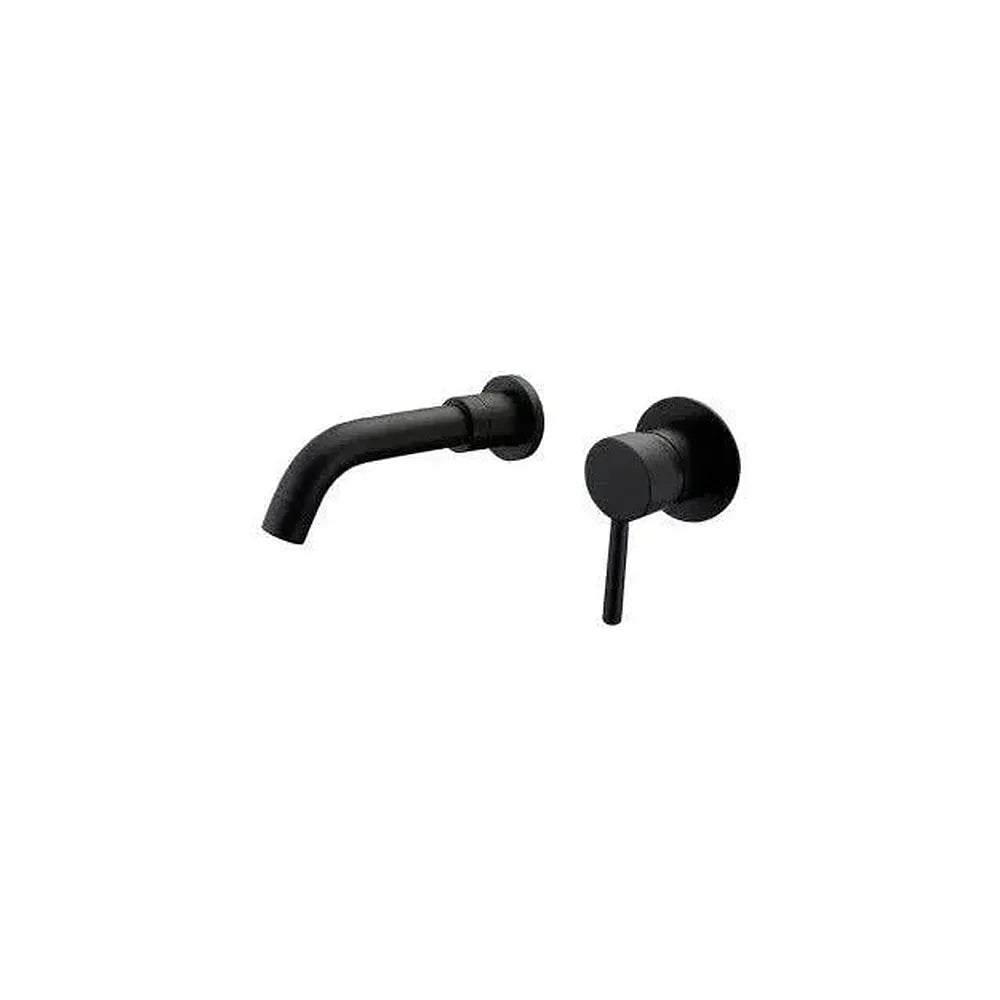 Grifo de lavabo empotrado monomando de 15 cm en latón negro mate Guadiana de Valaz Valaz