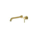 Mitigeur de lavabo encastré 26 cm en laiton doré brossé Guadiana de Valaz