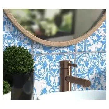 Vista principal de Grifo de lavabo monomando con caño recto en latón oro rosa cepillado Palancia de Valaz