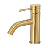 Lavatory faucet single handle brushed gold finish luxury Oda by Valaz