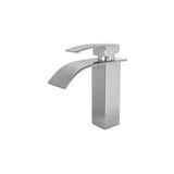 Bathroom sink faucet waterfall single lever chrome plated brass Aljibe by Valaz