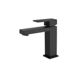 Matte Black Square Single-Lever Cold Water Basin Faucet Muga by Valaz