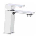 Grifo de lavabo monomando cuadrado en cromado Carrion de Valaz