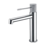 Robinet de lavabo monocommande avec bec droit fini chromé et poignée de luxe Casares de Valaz