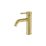 Round single handle bathroom sink faucet brass aged gold finish Jabalón by Valaz