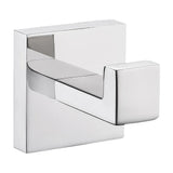 Percha cuadrada cromada moderna y minimalista para baño de Valaz