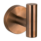 Percha de baño diseño redondo acabado oro rosa cepillado latón tornillería incluida Valaz