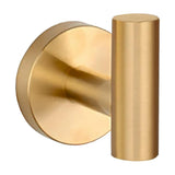 Round bathroom hook in matte gold with PVD protection by Valaz