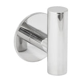 Elegant round design hook with bright chrome finish Adhesive installation for smooth surfaces Series by Valaz
