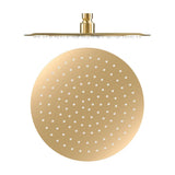 Round 25 cm diameter shower head and stainless steel and matte gold finish and PVD protection by Valaz