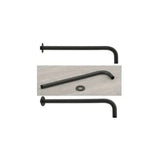 Brass shower spray holder wall mounted 9x40 cm matte black by Valaz