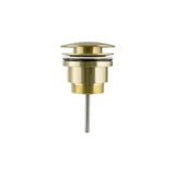 Basin and bidet click-clack waste in brushed gold brass by Valaz