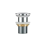 Click clack drain round for sink or bidet chrome plated brass Valaz
