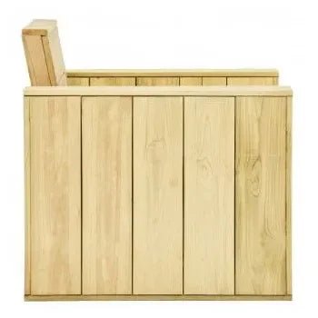 Conjunto mobiliario para exteriores con 4 piezas fabricadas en madera de pino de vidaXL 9