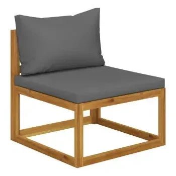 Conjunto de muebles para el jardín de 5 piezas fabricado en madera de acacia con cojines en color de vidaXL 8