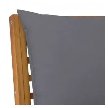 Conjunto de muebles de jardín de madera de acacia con cojines gris oscuro de vidaXL 7