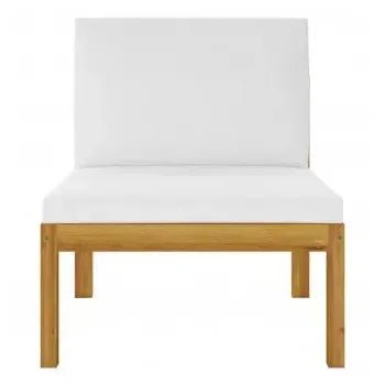 Juego de mesa con sofás de 11 piezas y un diseño minimalista tejido en color crema de vidaXL 5